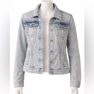 White House Black Market Light Blue Denim Jacket